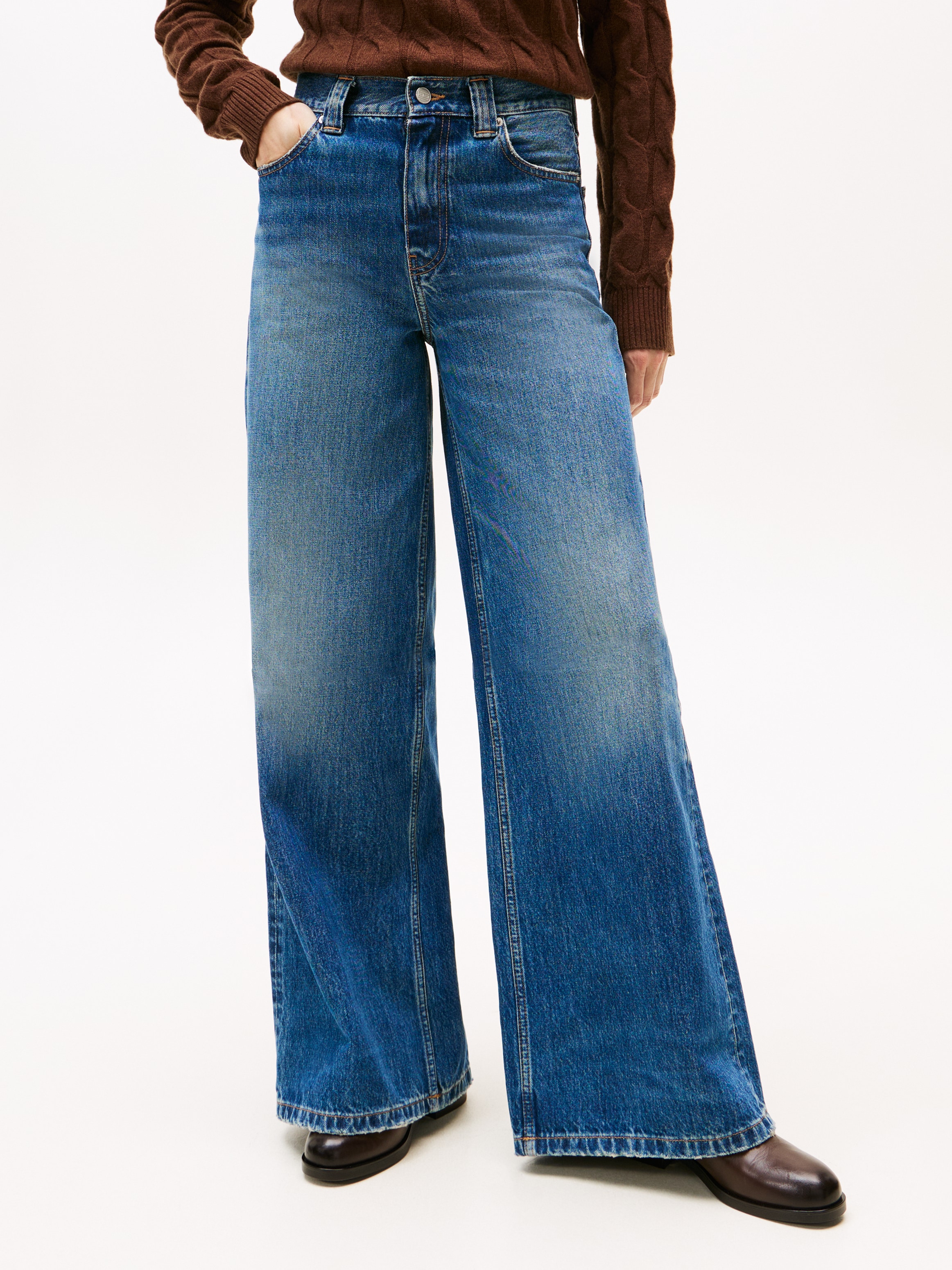 Tommy Hilfiger High-waist-Jeans »DNM KRIS 70's WIDE LEG HW«