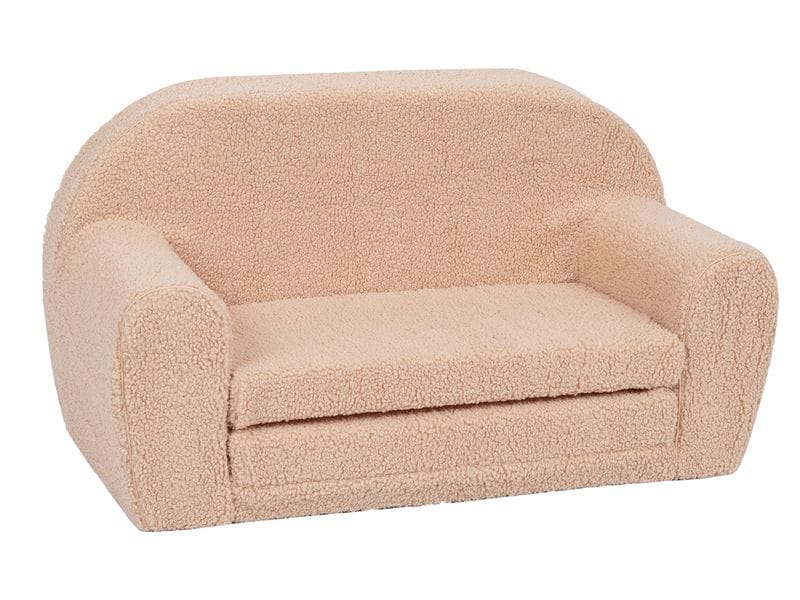 Knorrtoys Kindersofa «Soft plush beige» Ausklappbares Kindersofa