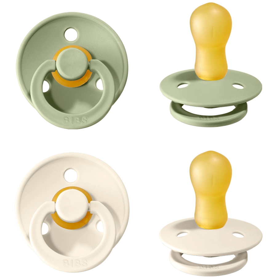 BIBS® Schnuller Colour Ivory  Sage 0-6 Monate, 4 Stk.