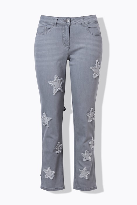 Jeans, Straight Fit, Sterne, 5-Pocket