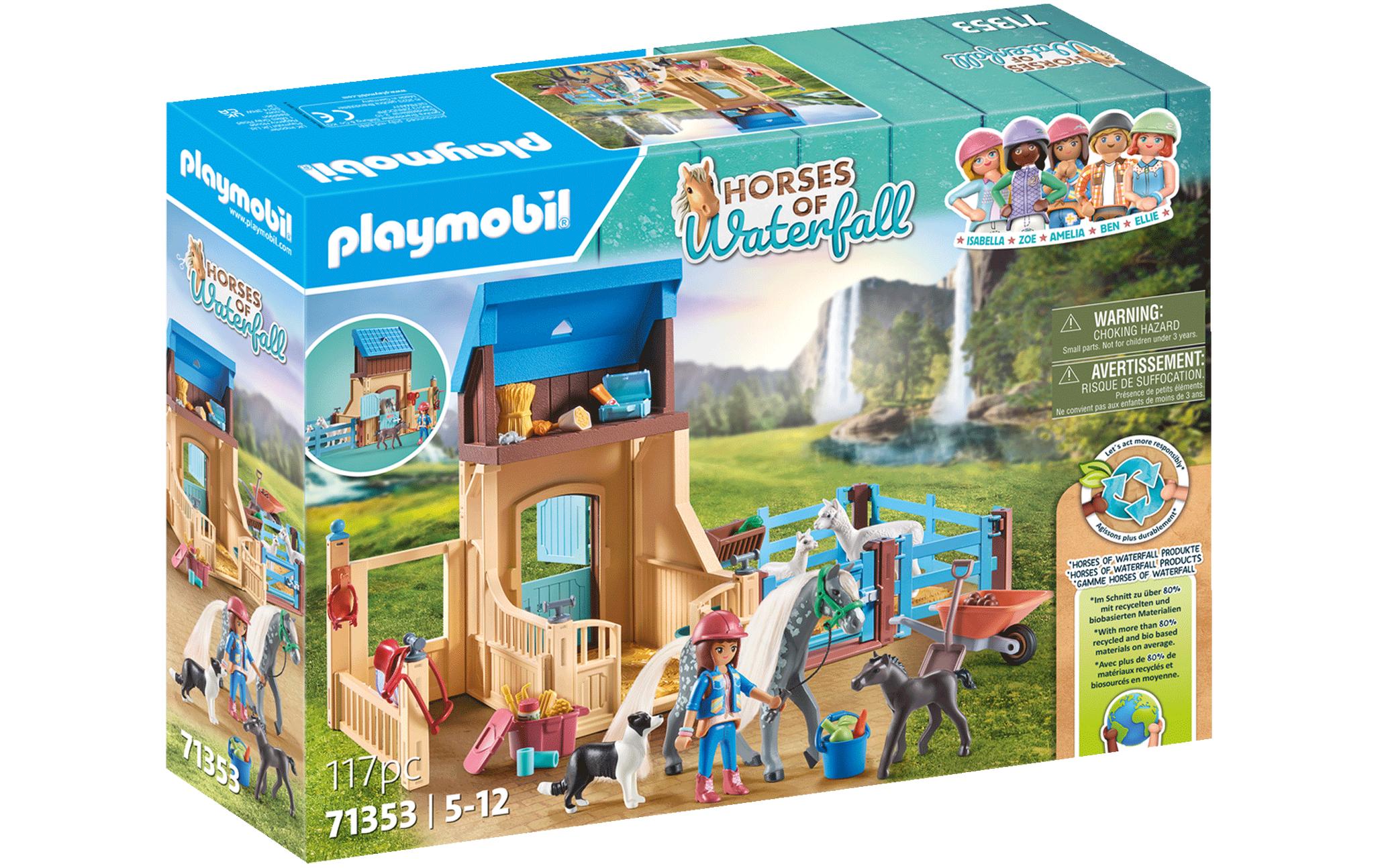 Horses of Waterfall Amelia & Whisper mit Pferdebox 71353Liebevoll gestaltetes Pferde-Spielset