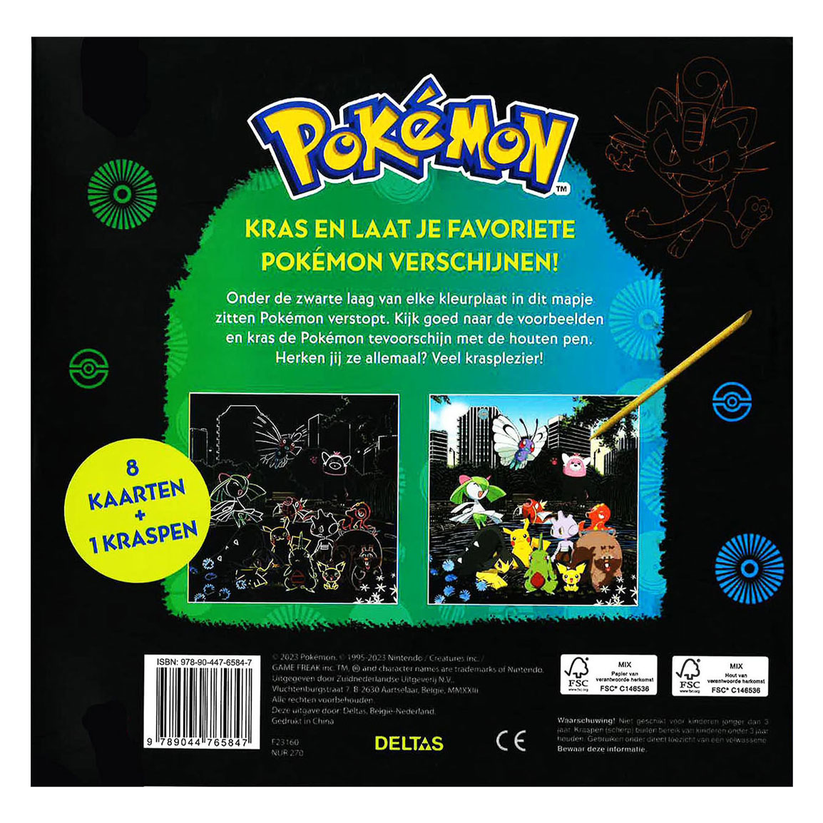 Pokémon 8 Kraskaarten en Kraspen