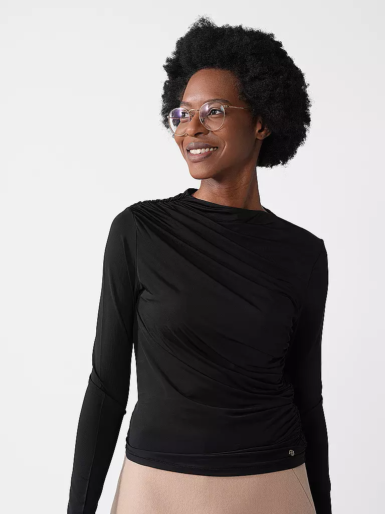 ANINE BING Langarmshirt BRAY TOP schwarz