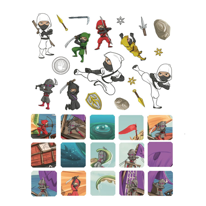 Mein Ausmalstickerbuch - Ninjas