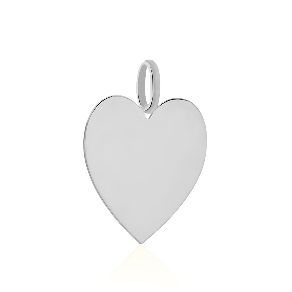 Pendentif Sirona Coeur Gravable Or Blanc
