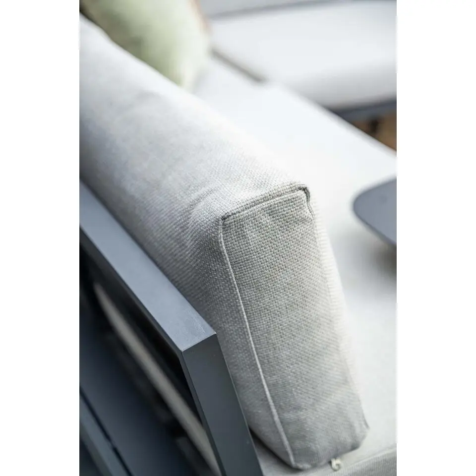 Prinos loungeset - 4-delig - carbon black - valley sand