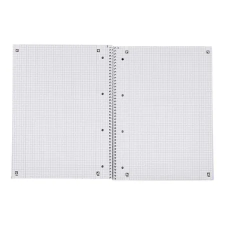Oxford Recycling Collegeblock A4+, 80 Blatt, kariert mit Doppelrand, 90 g/m², 4fach gelocht, Optik Paper®