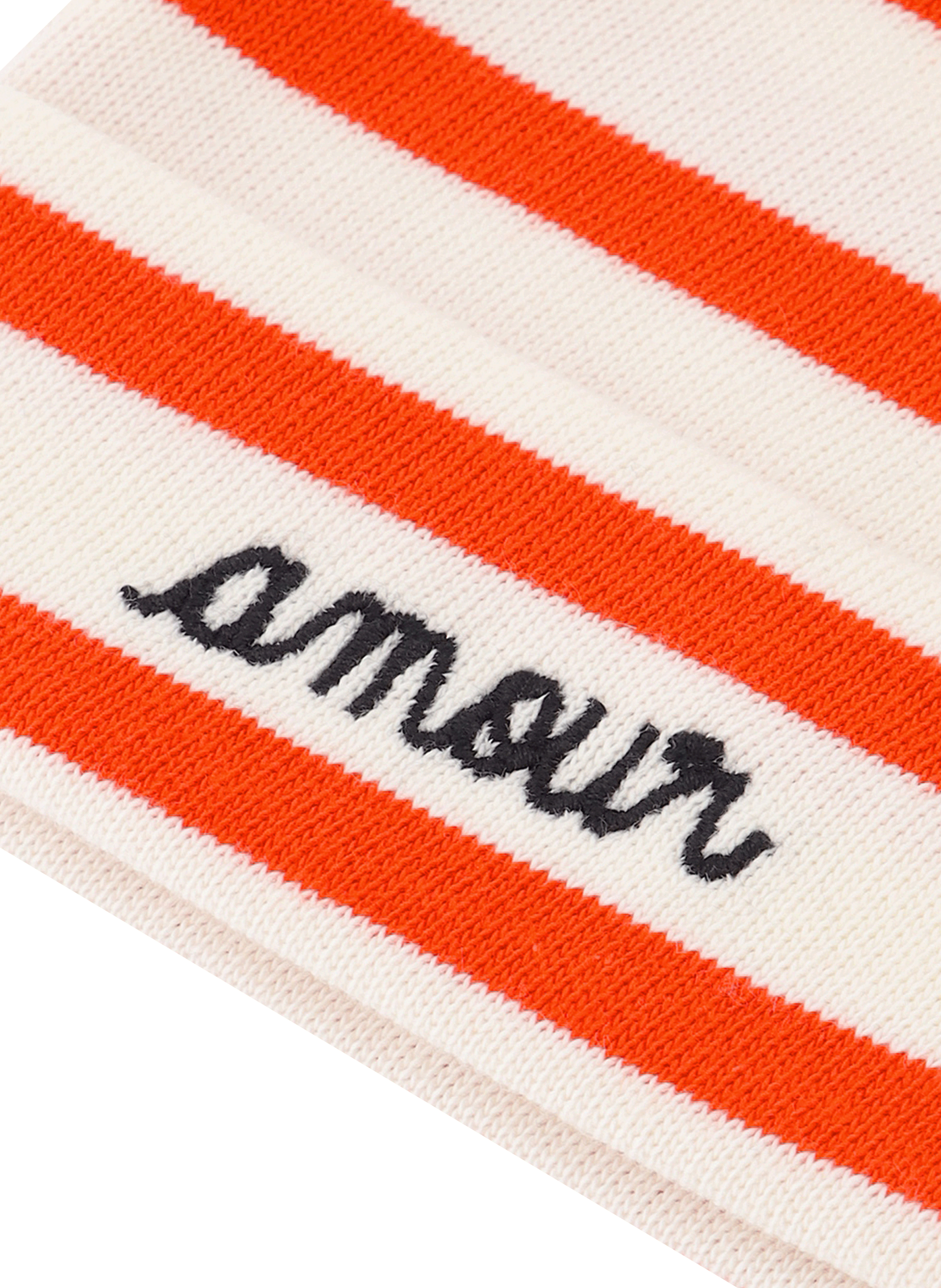 BIRTH BEANIE CHAUMONT AMOUR - Bonnet de naissance brodé amour en coton bio | Blanc