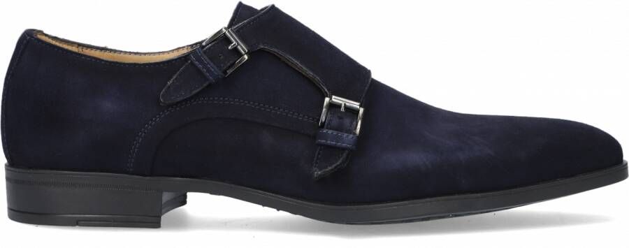 Giorgio Amalfi Schoen Monk Strap Navy Schoen cm Suede Heren Gespschoenen Double monk strap