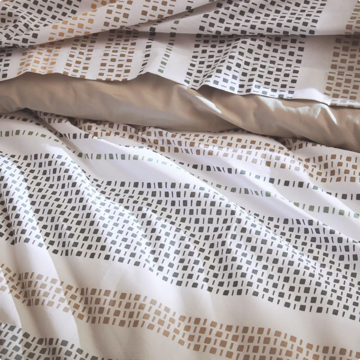 Housse de couette coton (260 x 240 cm) Niagara Vert kaki