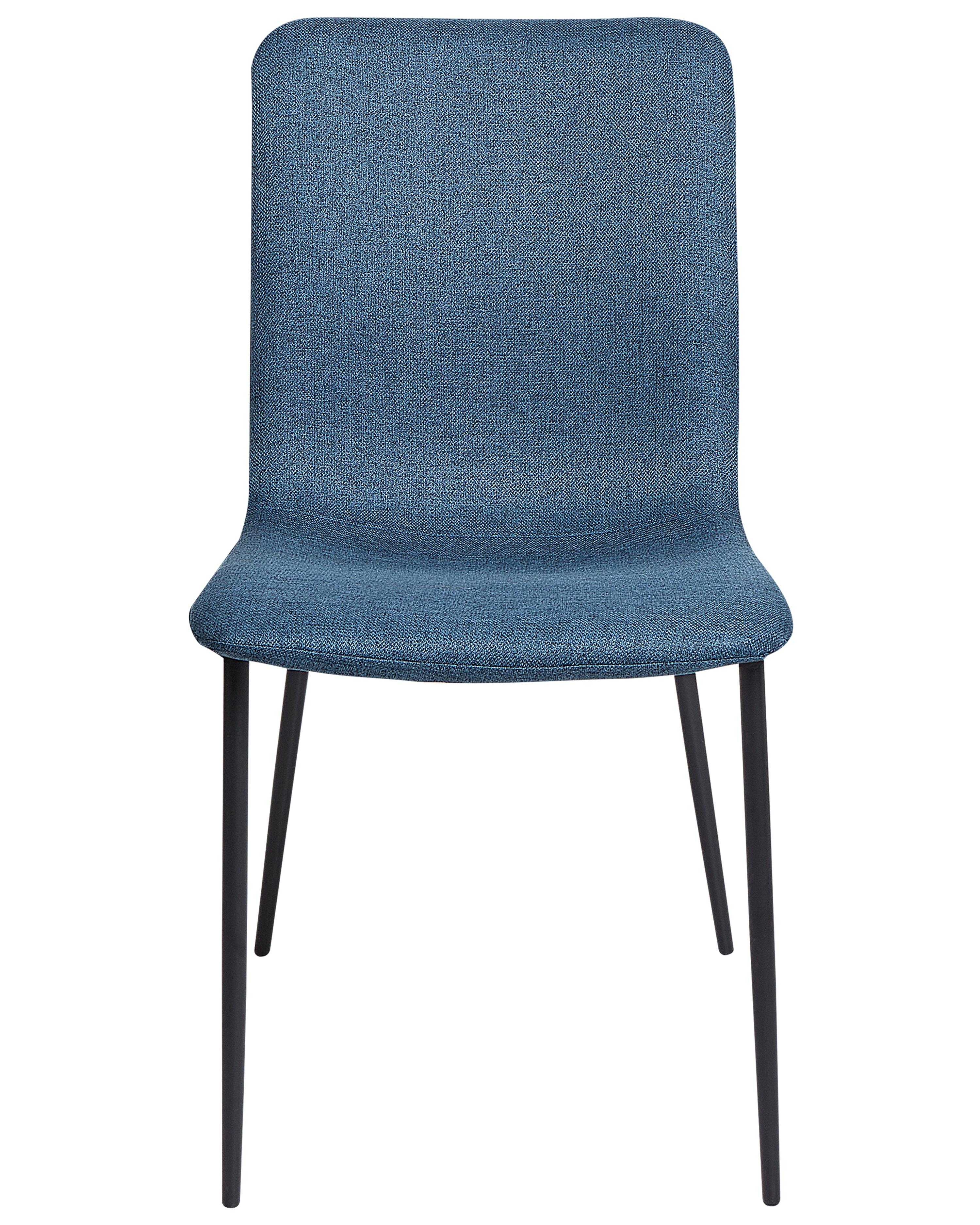 Set van 4 eetkamerstoelen GLENDIVE Donkerblauw