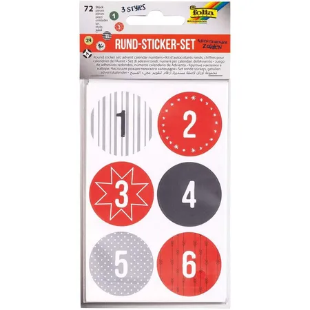 Folia Adventskalender Zahlen
