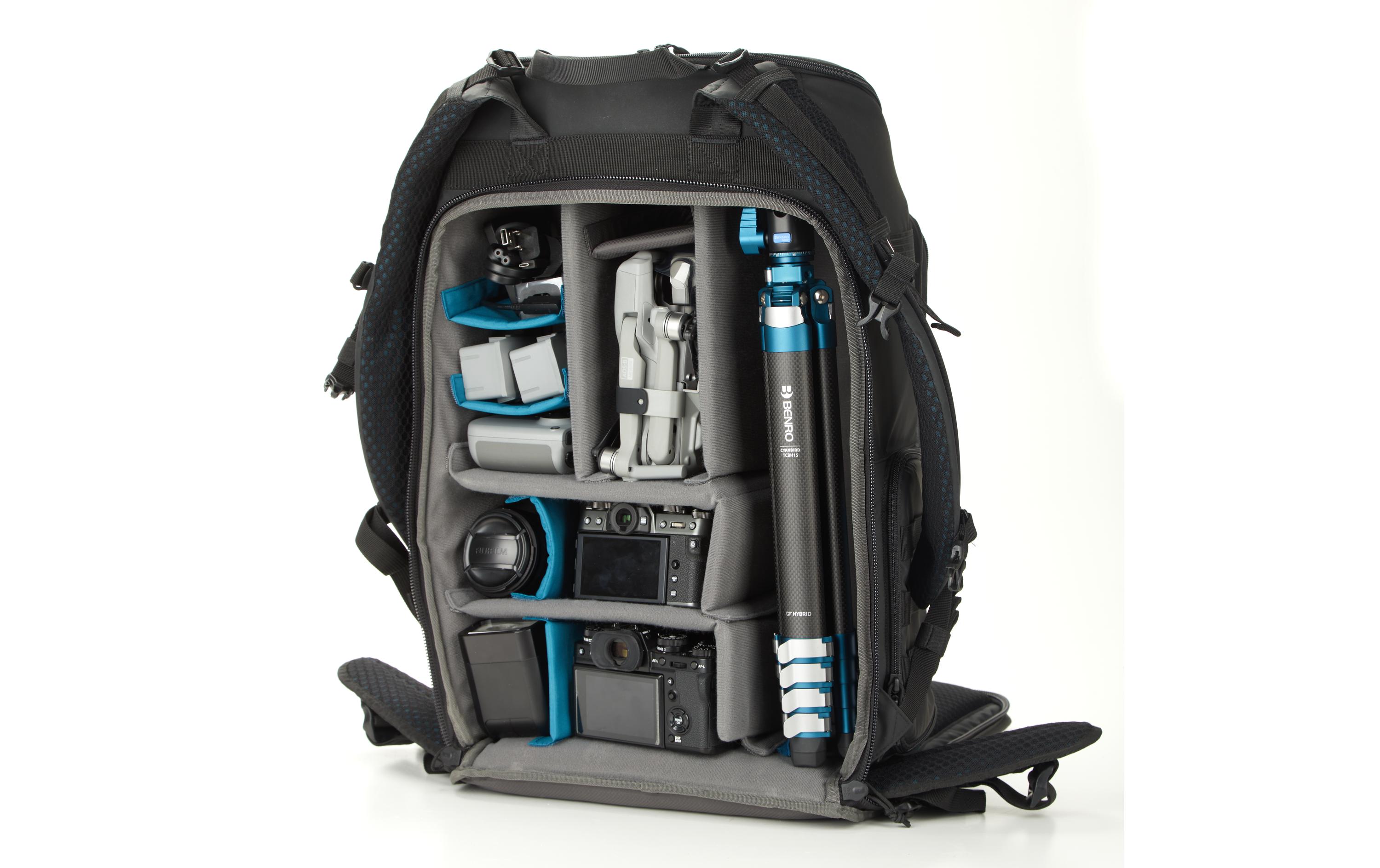 Stativ TCBH15N00P Cyanbird Kit Alu Carbon<br>Kompaktes Stativ aus Kohlefaser und Aluminium
