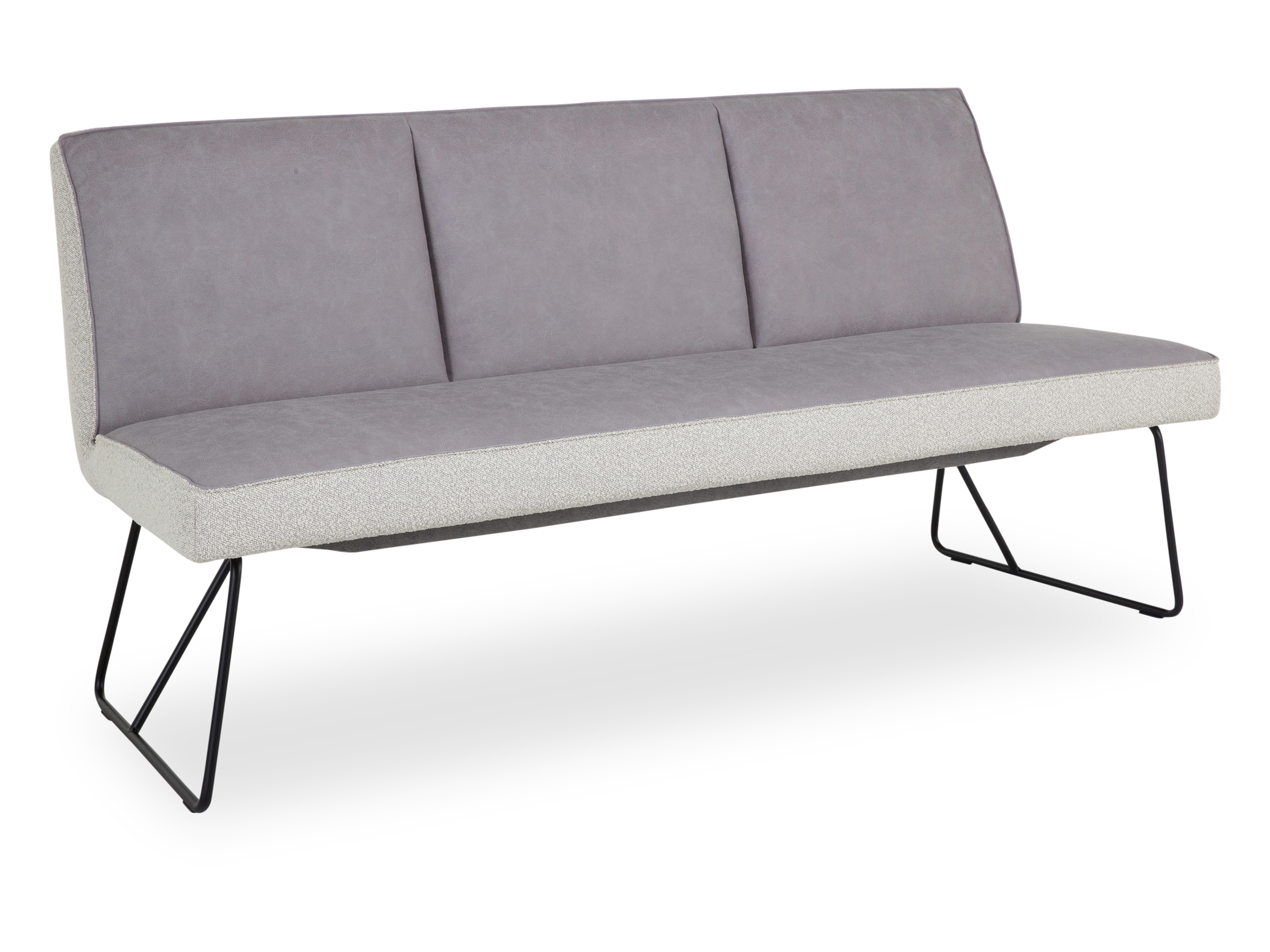 Bank HARPER ARRAS Breite 160cm Seidengrau \/ Steingrau