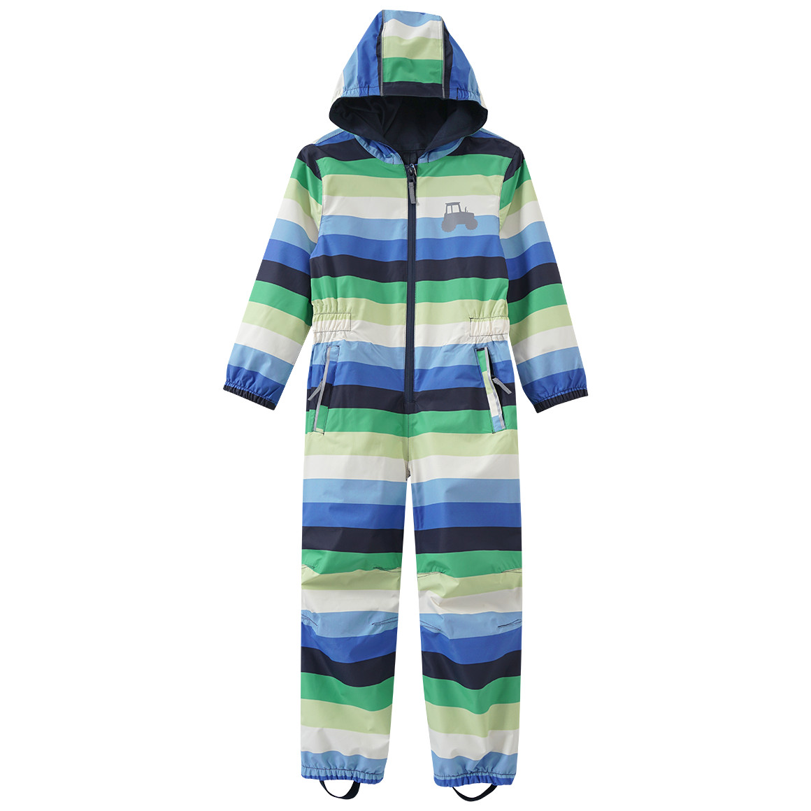 Topolino Jungen Regenoverall mit Streifen grün / blau