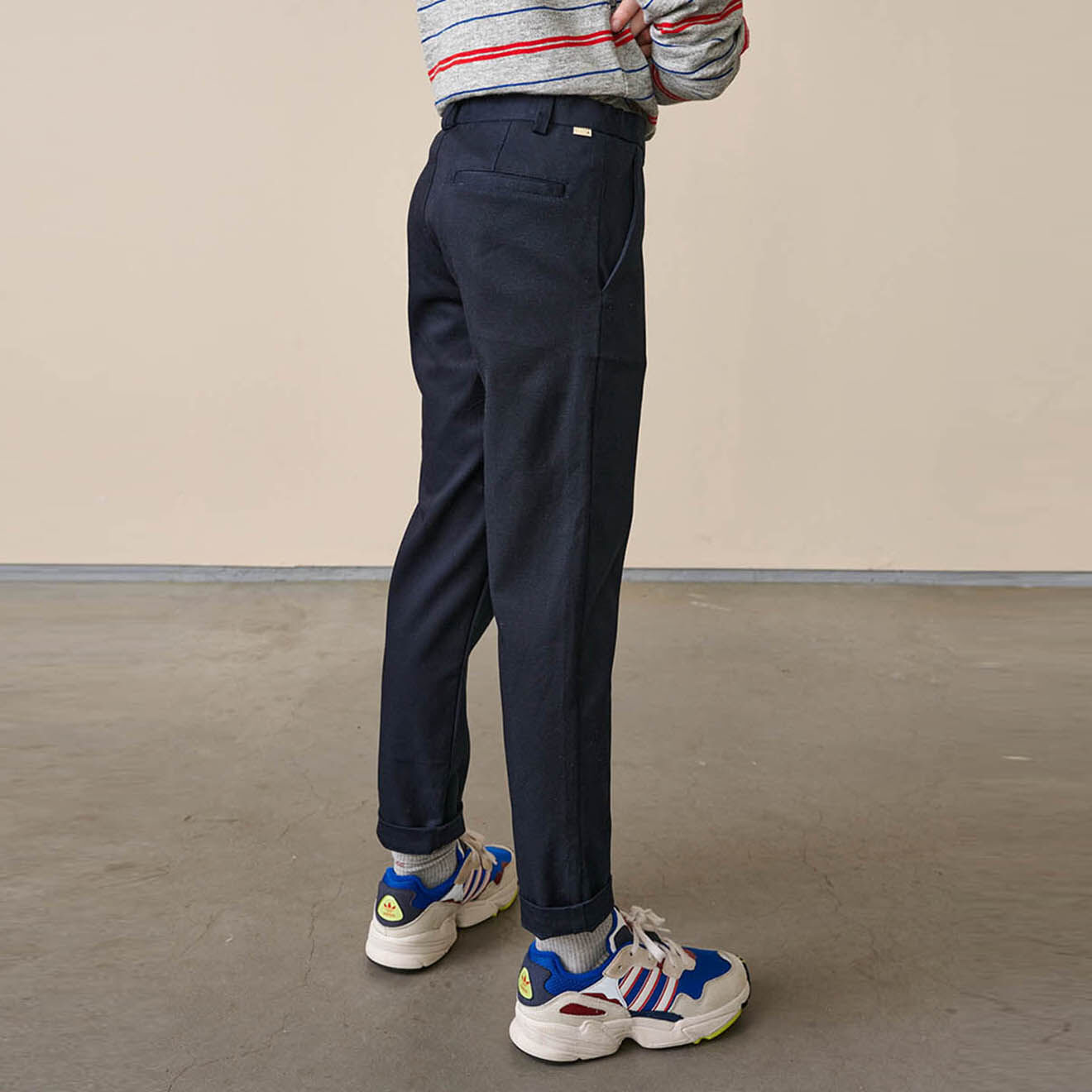 Bellerose Pantalon classique Perry coupe droite bleu marine