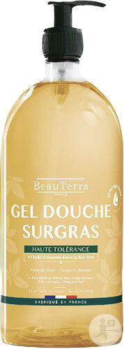 BeauTerra Gel Douche Surgras Extra-Doux Haute Tolérance Flacon Pompe 1l