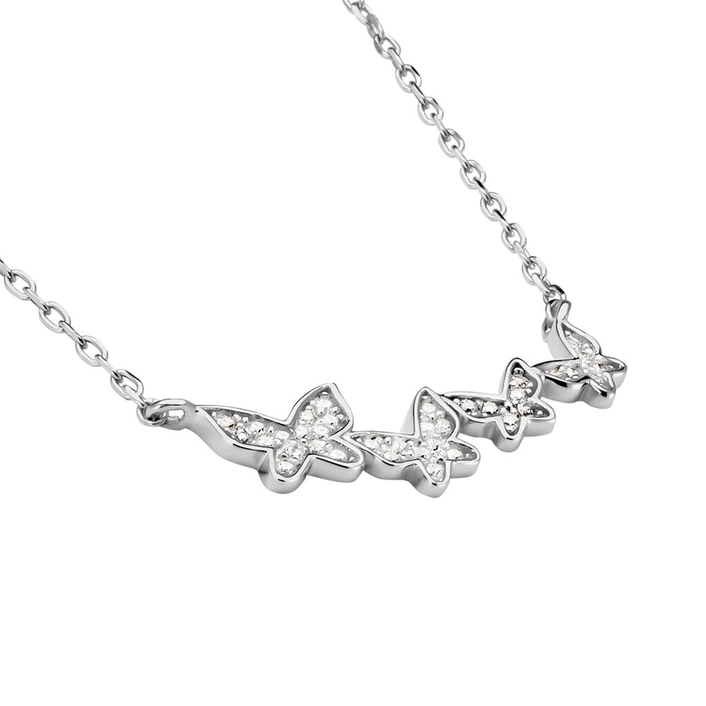 Collier Wilkie Argent Blanc Oxyde De Zirconium