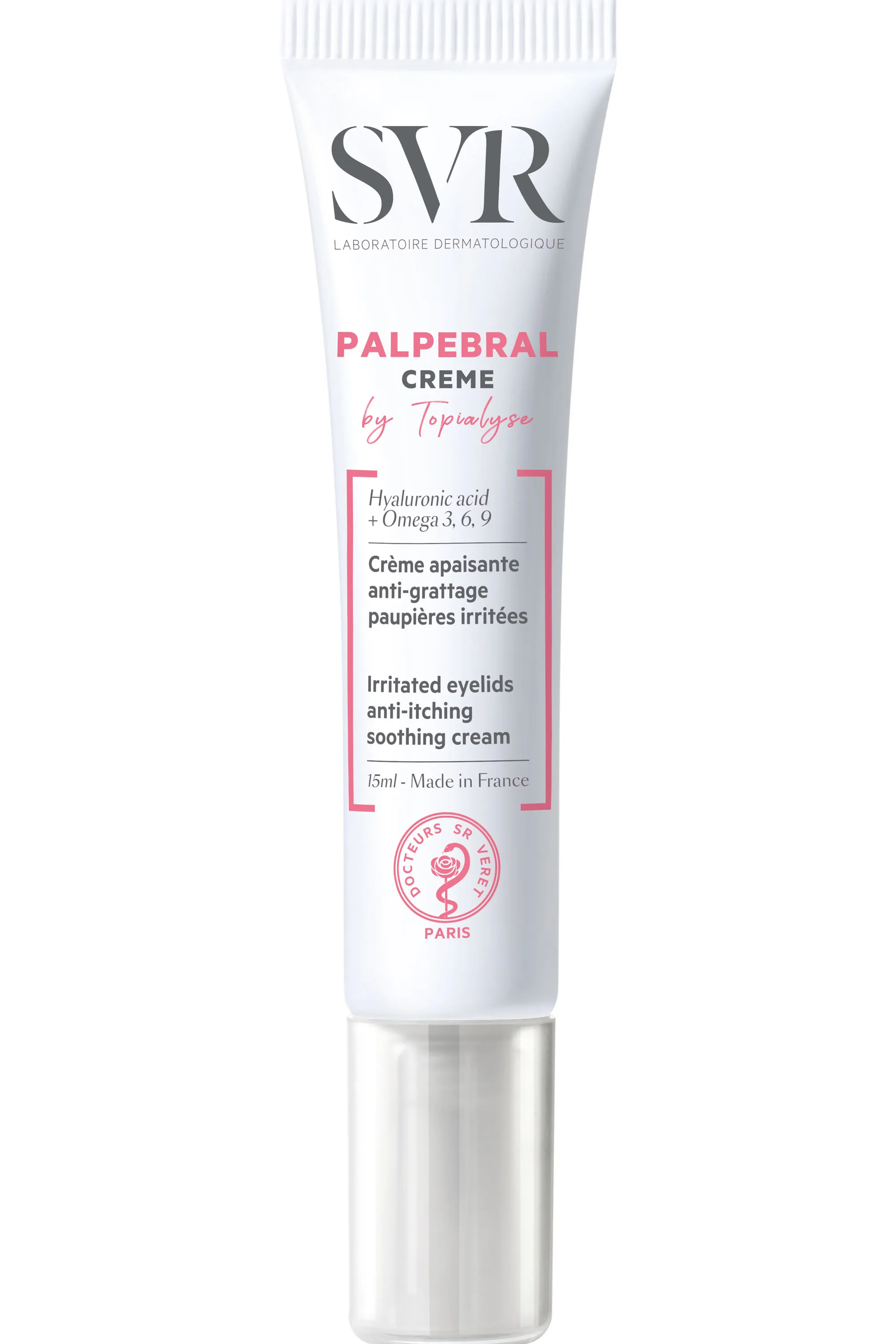 SVR Crème visage apaisante anti-grattage paupières irritées Palpebral-15 ml