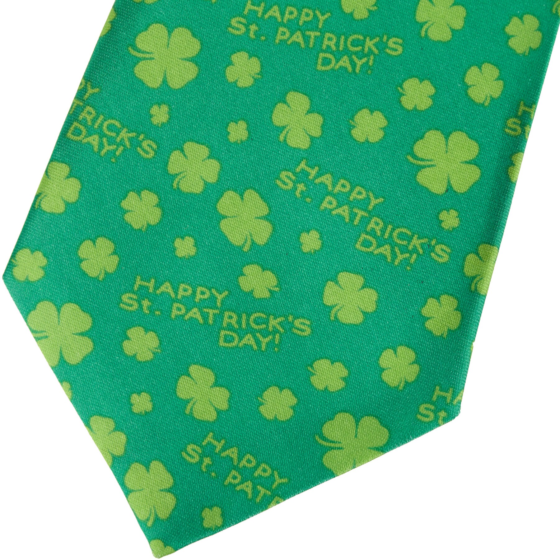 tectake® St. Patrick’s Day Krawatte mit Kleeblättern und Schriftzug