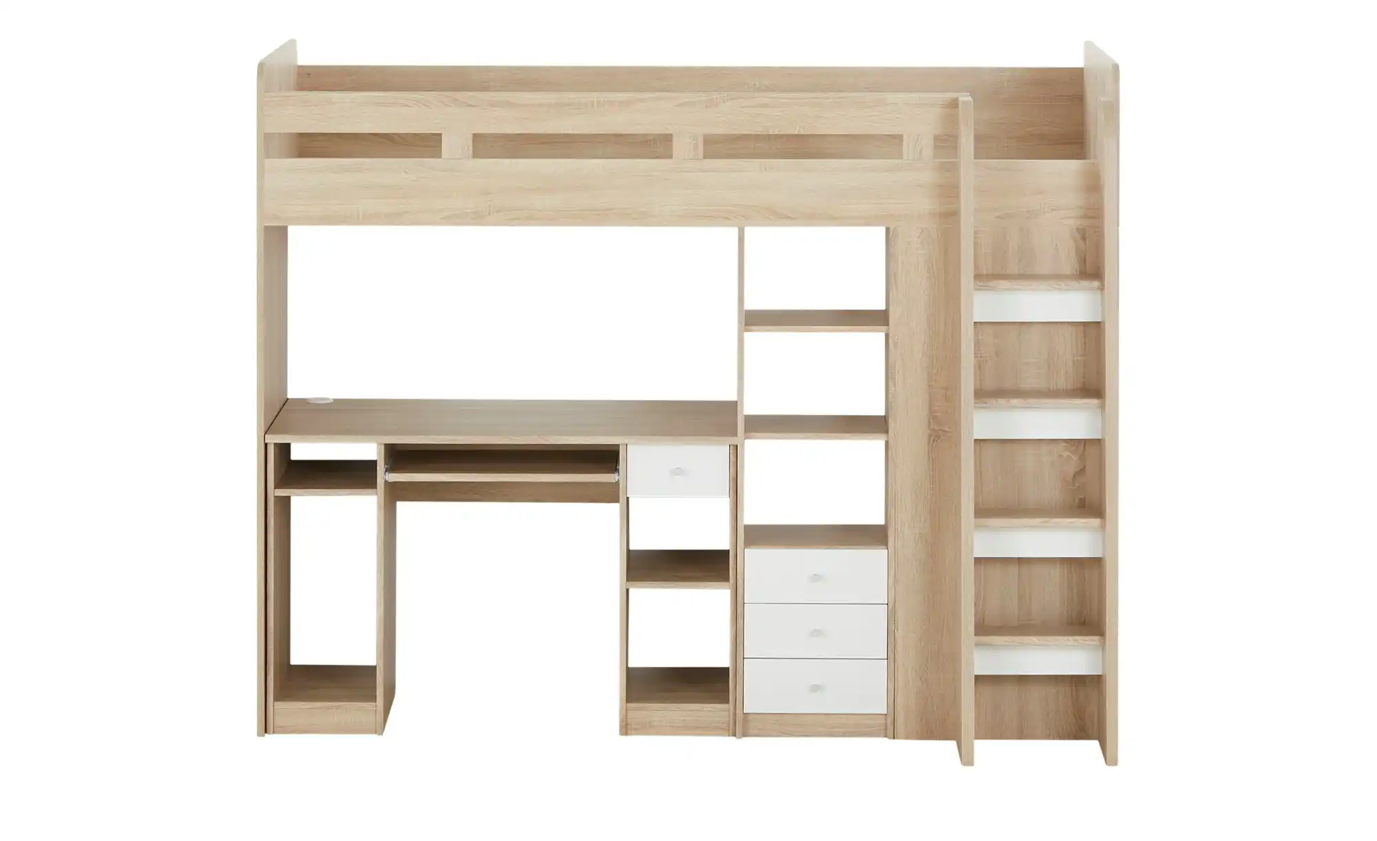 Hochbett mit Kleiderschrank und Schreibtisch Unit