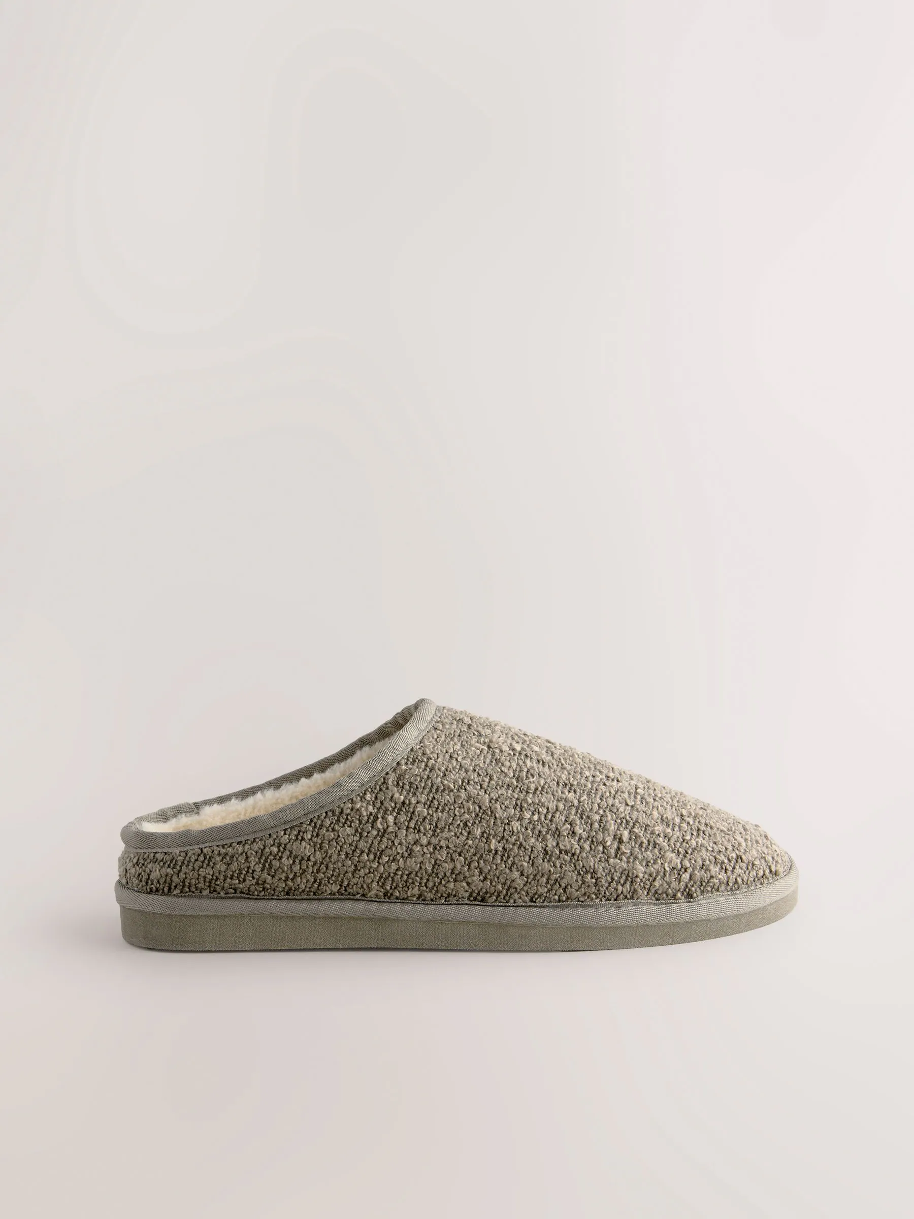 Kaki/groen - Pantoffelmuiltjes met textuur