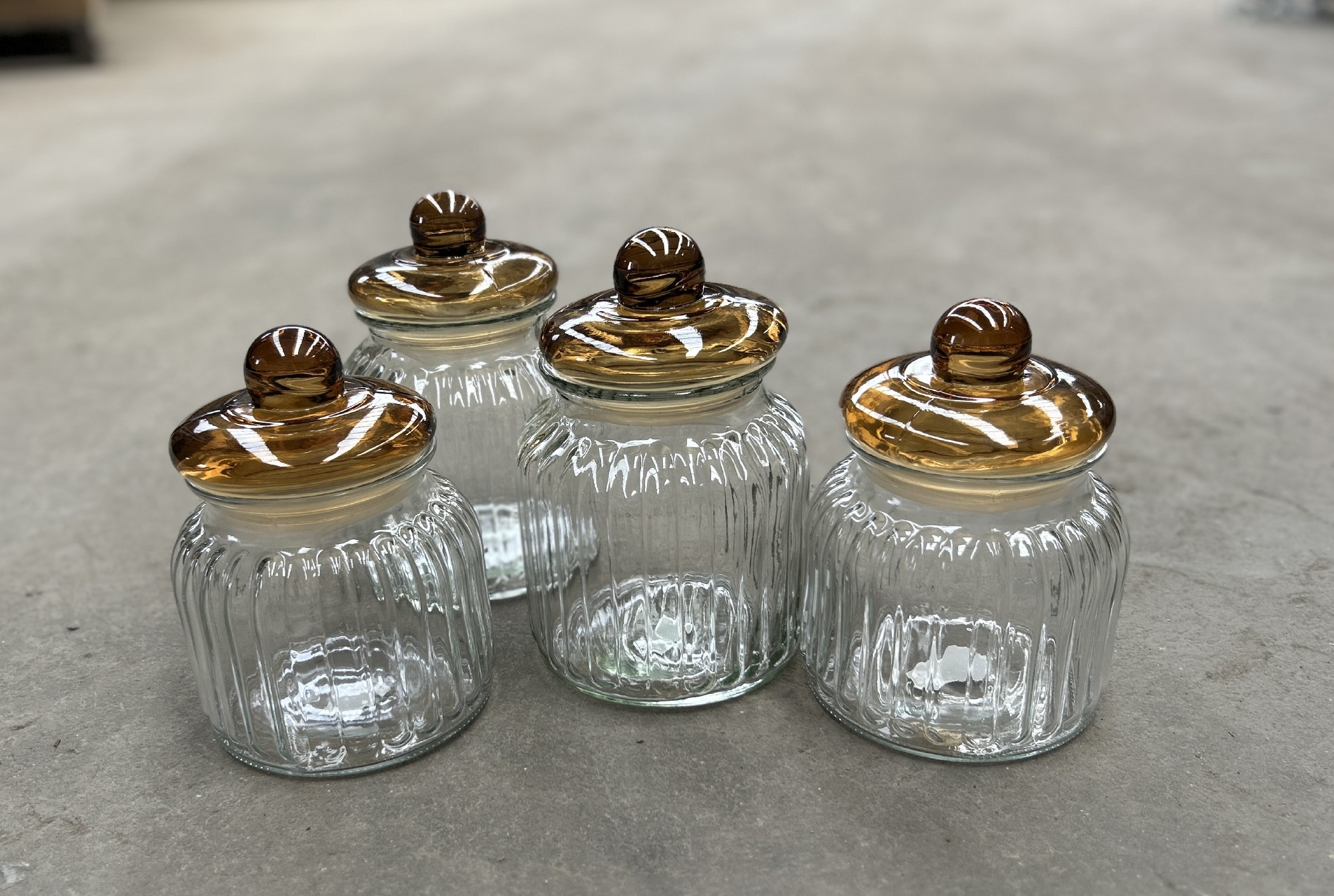 Glas-Bonbonniere 1500ml, H 20,7 cm, Ø 15 cm von fischer's lagerhaus