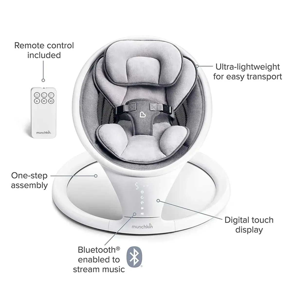 Munchkin Siège Berçant Munchkin Swing + Sac de Voyage + Recouvrement