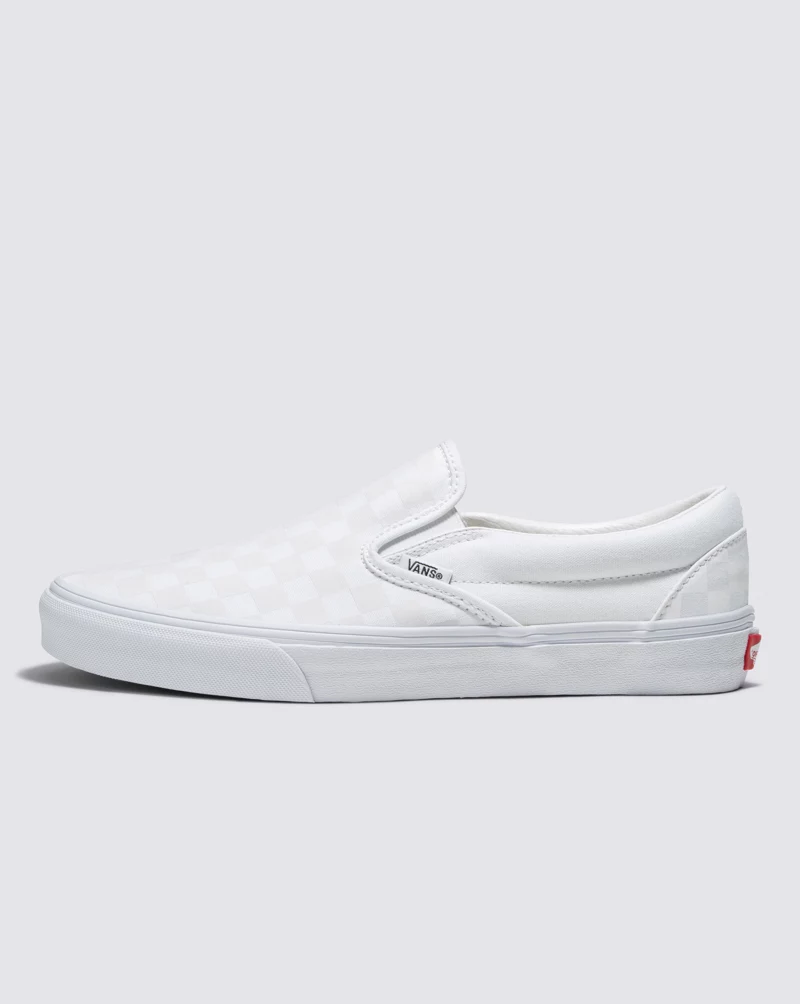 Customs True White Checkerboard Slip-On Wide
