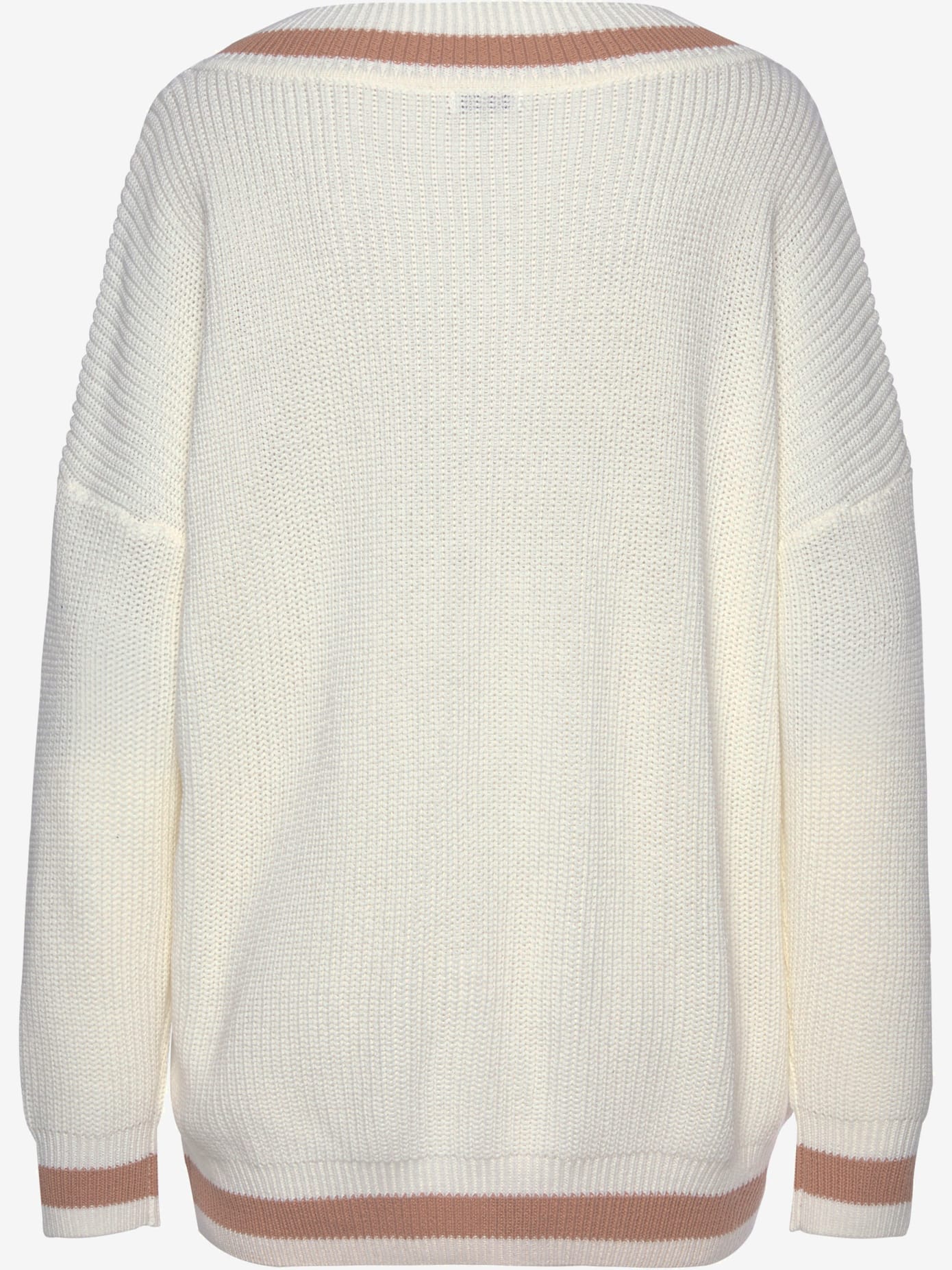 Pull à encolure en v encolure en v avec large bordure