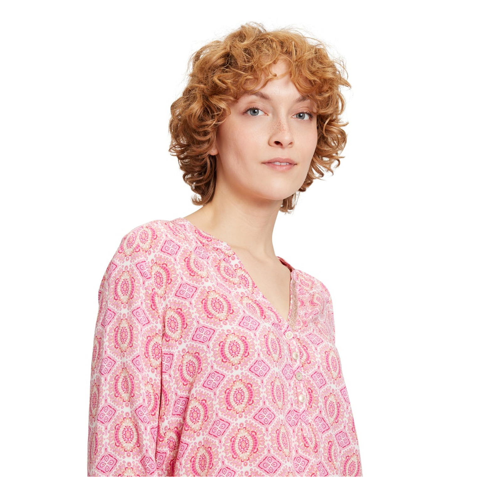 Cartoon Bluse Kurz 3/4 Arm