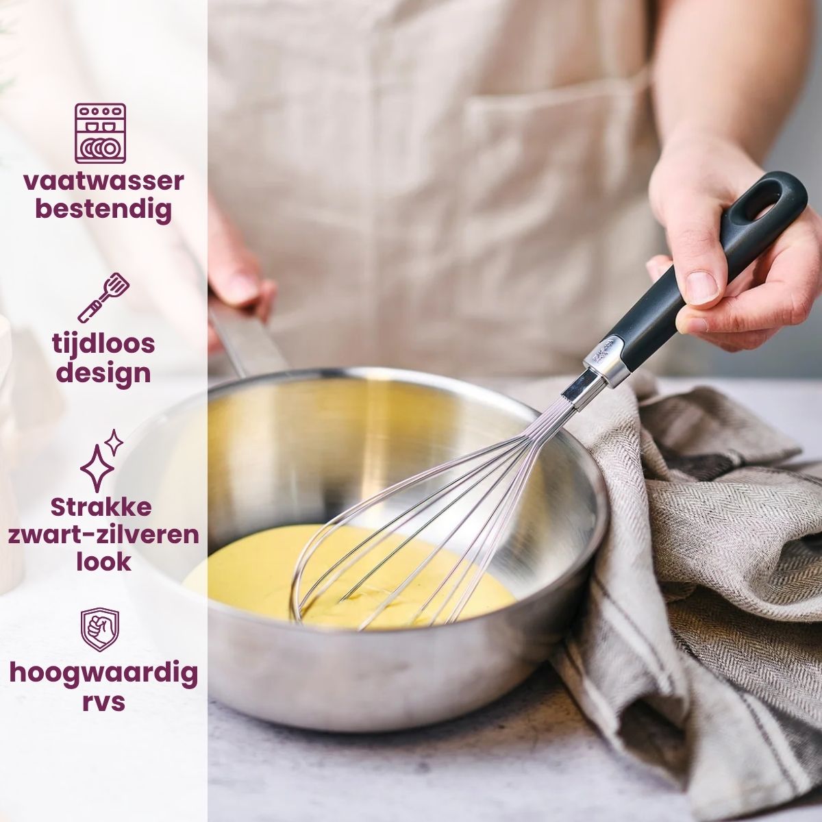 Cosy & Trendy Bakspaan - Delish - RVS Zwart