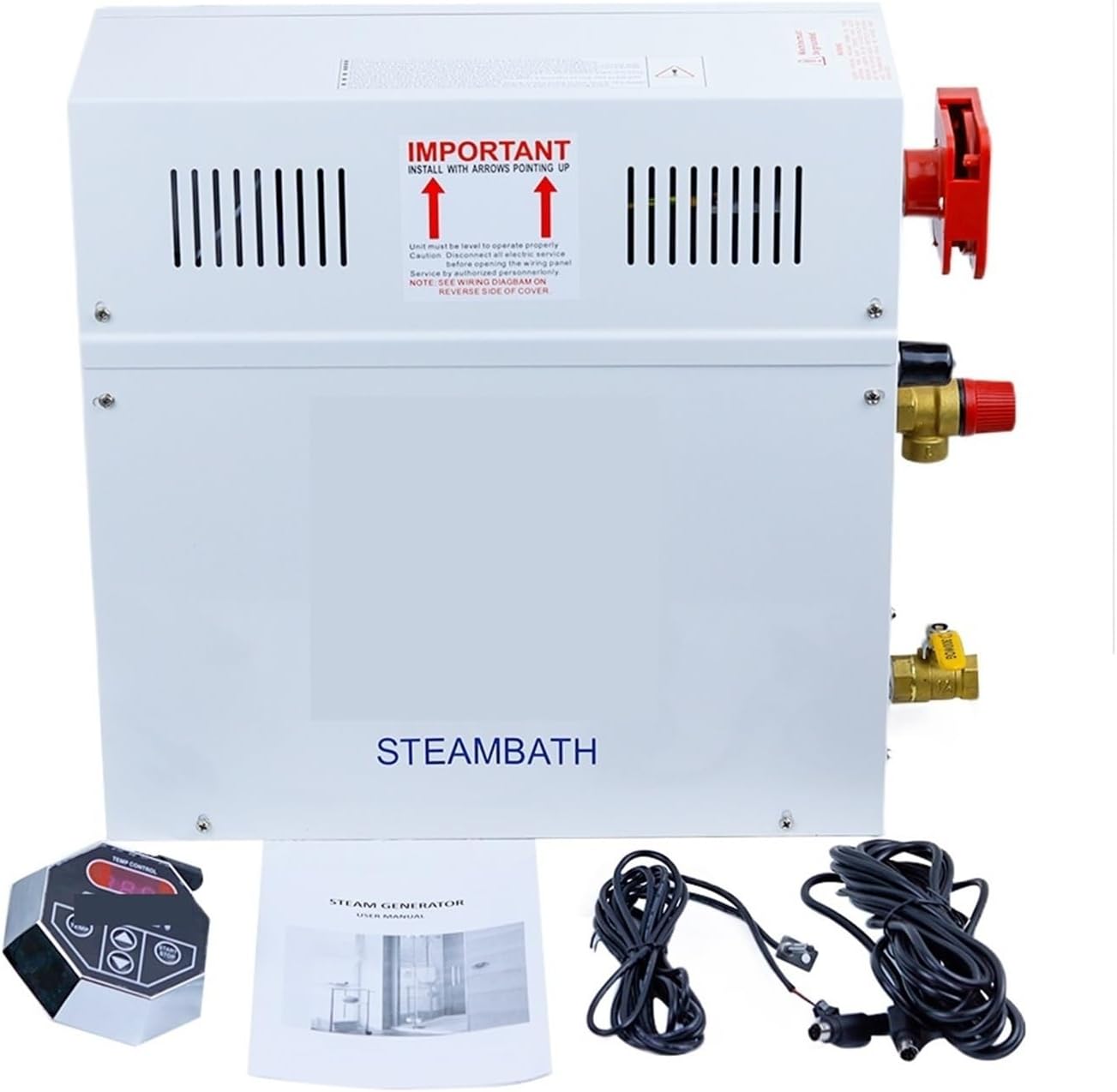 Sauna-Dampfgarer, 9 KW 380V Begasungsmaschine Sauna Dampferzeuger for Heimsaunaraum SPA mit digitaler Steuerung Für geeignete Raumheizung(1)