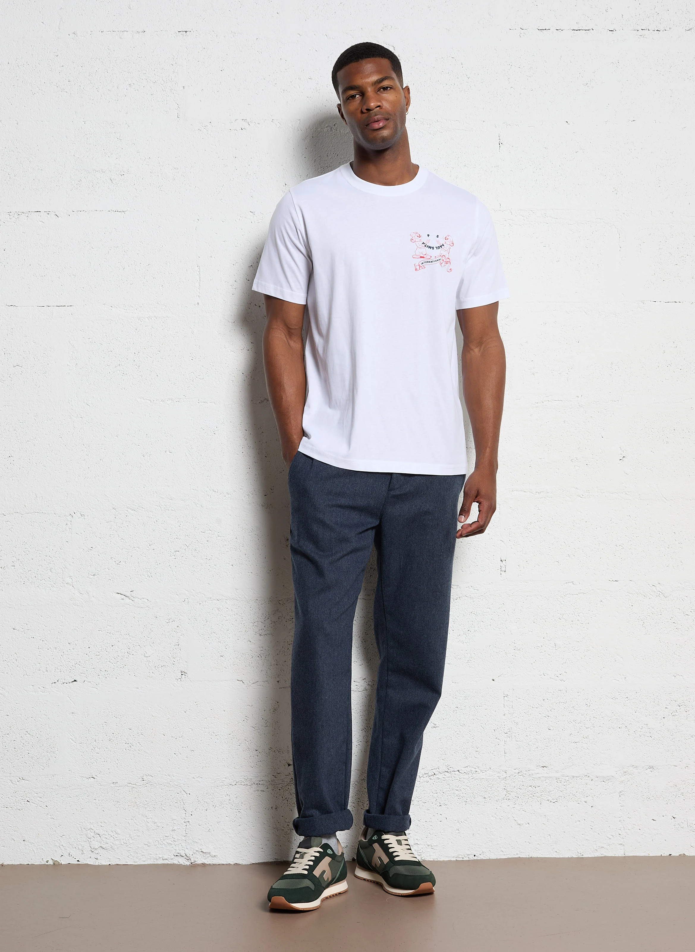 DREUILLE - Pantalon droit en laine mélangée | Bleu