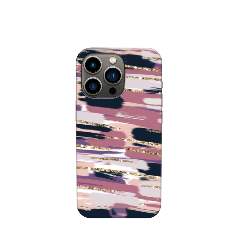 iPhone 13 Pro Kunststoff Hülle Pastell und Glanz - Rosa