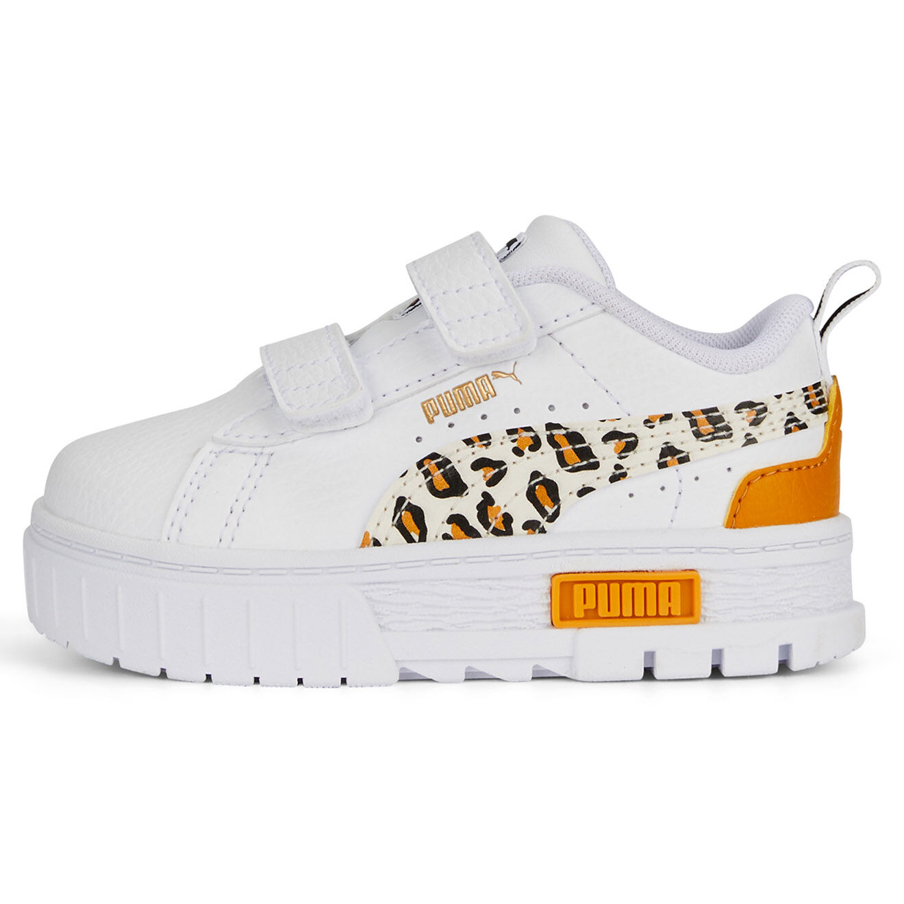 Puma Baskets en Cuir Mayze Wild V blanc/orange