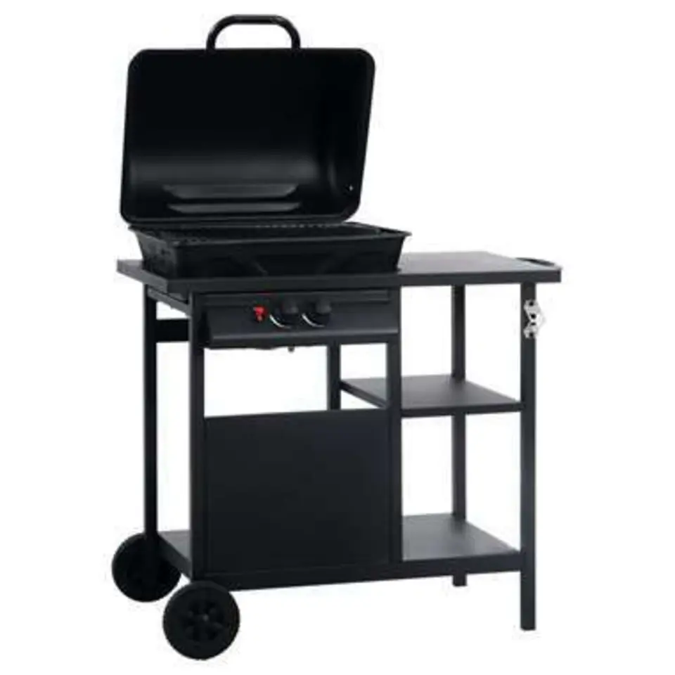 vidaXL - Barbecue - Zwart - Staal