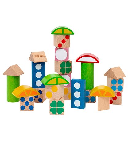 BRIO Bauklötzer m. Muster - 25 Teile - Bunt 30112