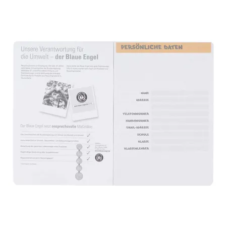 Oxford Recycling Hausaufgabenheft A5, 48 Blatt, Sonderlineatur, 90 g/m², Optik Paper®