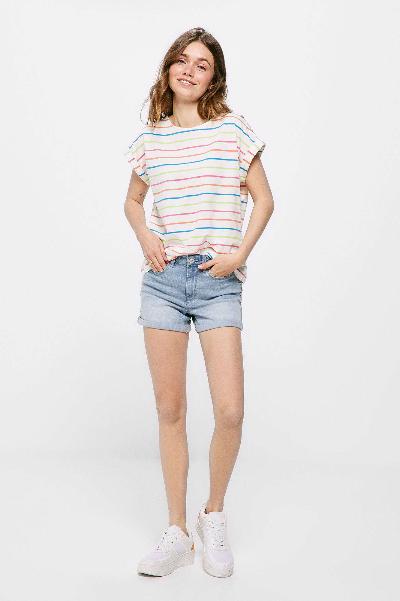 Camiseta de manga curta - bege