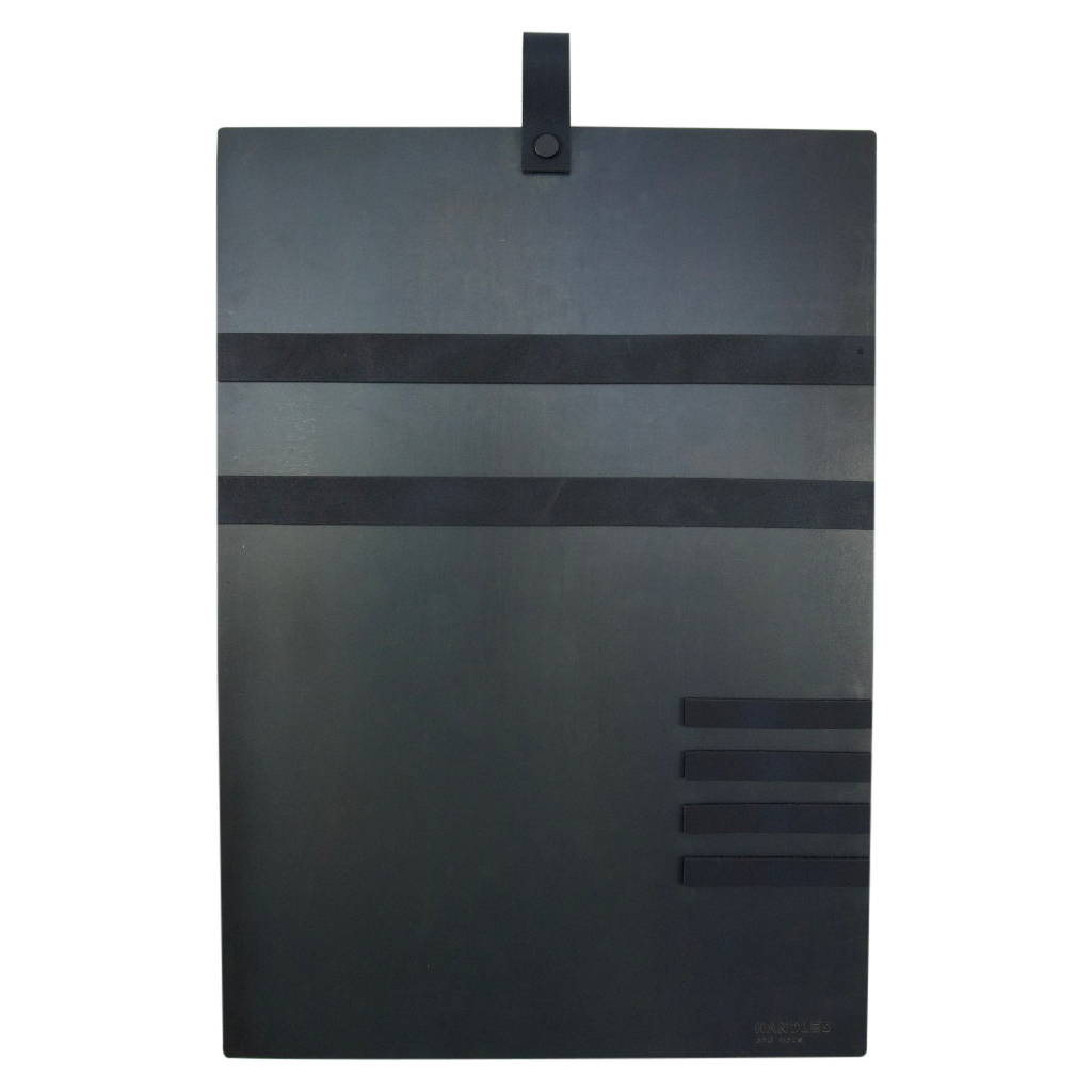 Magneetbord met magneetstrips Leer: Navy (inclusief 6 leren magneetstrips)