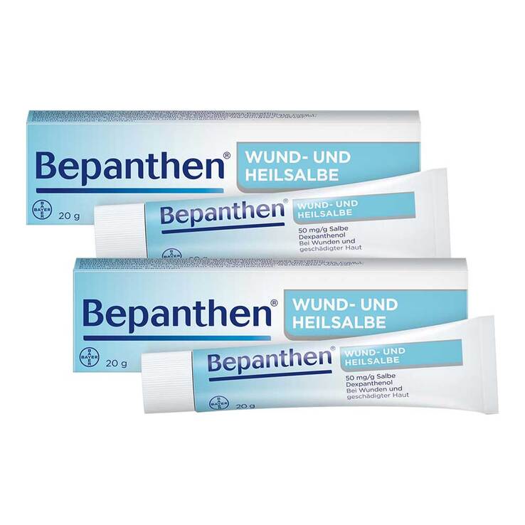 Bepanthen Wund- und Heilsalbe bei oberflächlichen Hautverletzungen, 2x20  g