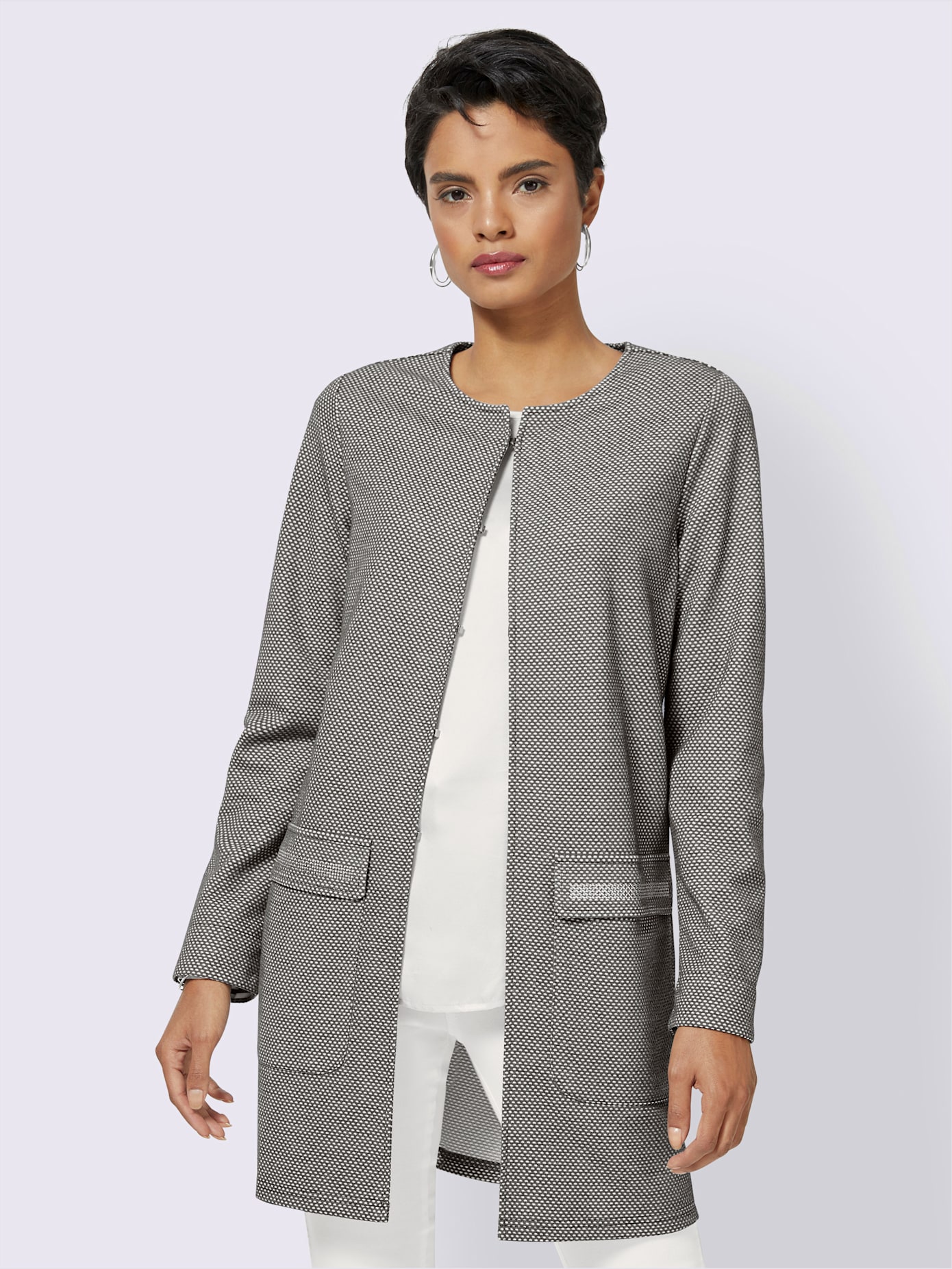 Blazer en jersey qualité jersey extensible, souple et confortable