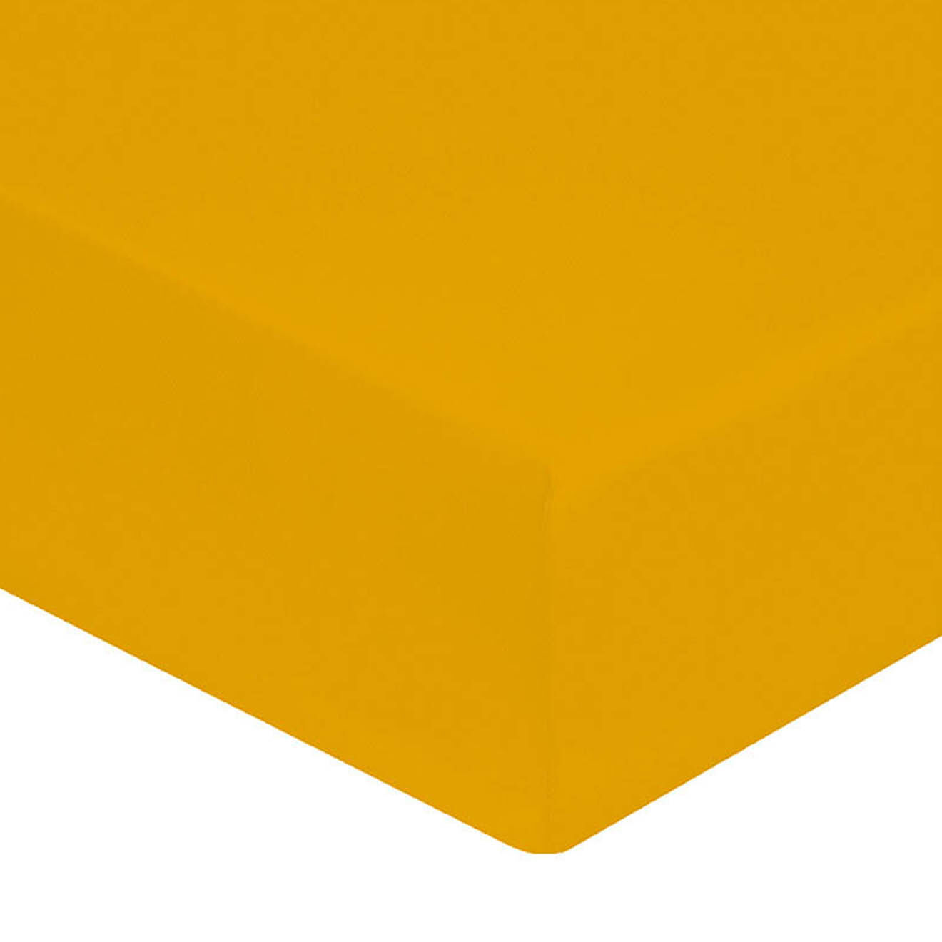 United by PDC Drap housse 100% Percale de Coton bonnet 30 cm safran