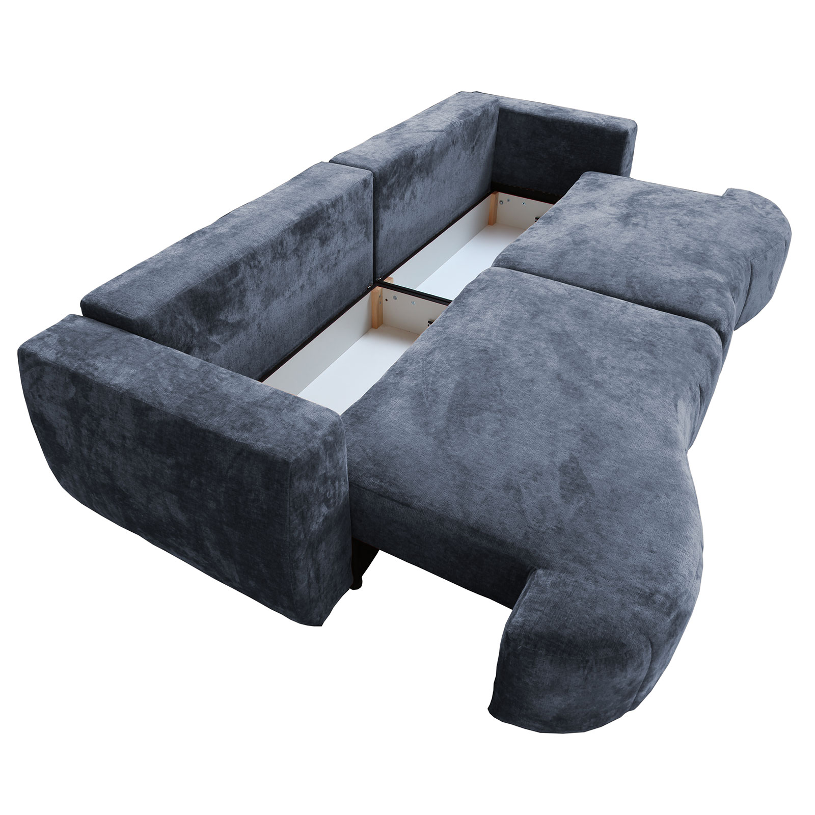 Big Sofa - dunkelblau - Boxspringfederung - 292 cm