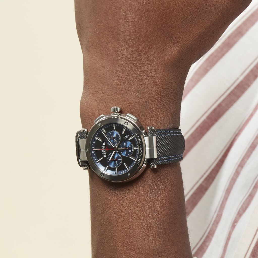 Montre Michel Herbelin Newport Noir Et Bleu