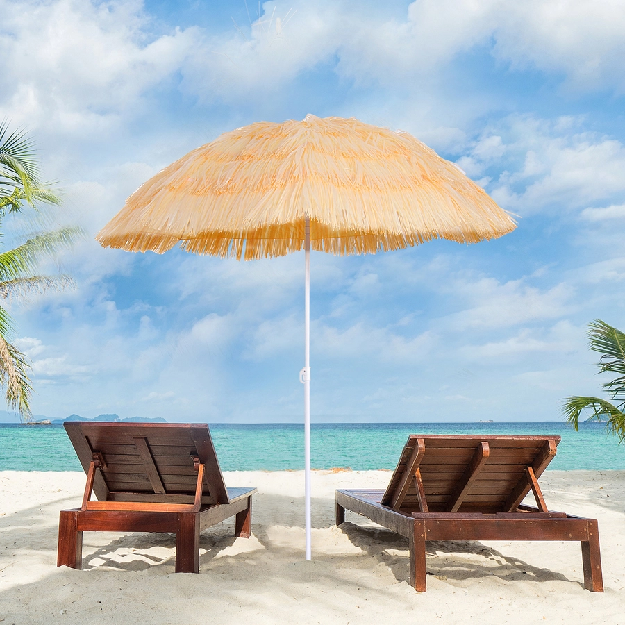 Outsunny Hawaiischirm höhenverstellbar beige