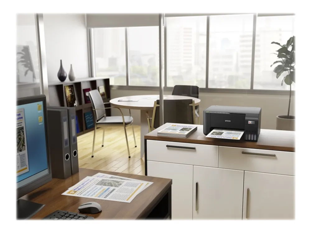Epson EcoTank ET-2810 - Multifunktionsprinter - farve - blækprinter - ITS - A4 (medie) - op til 10 spm (udskriver) - 100 ark - USB, Wi-Fi - sort