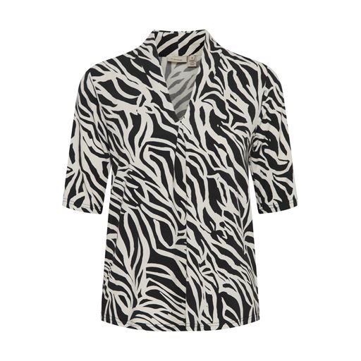 Fransa Flora T-shirt, Black Birch, XXL