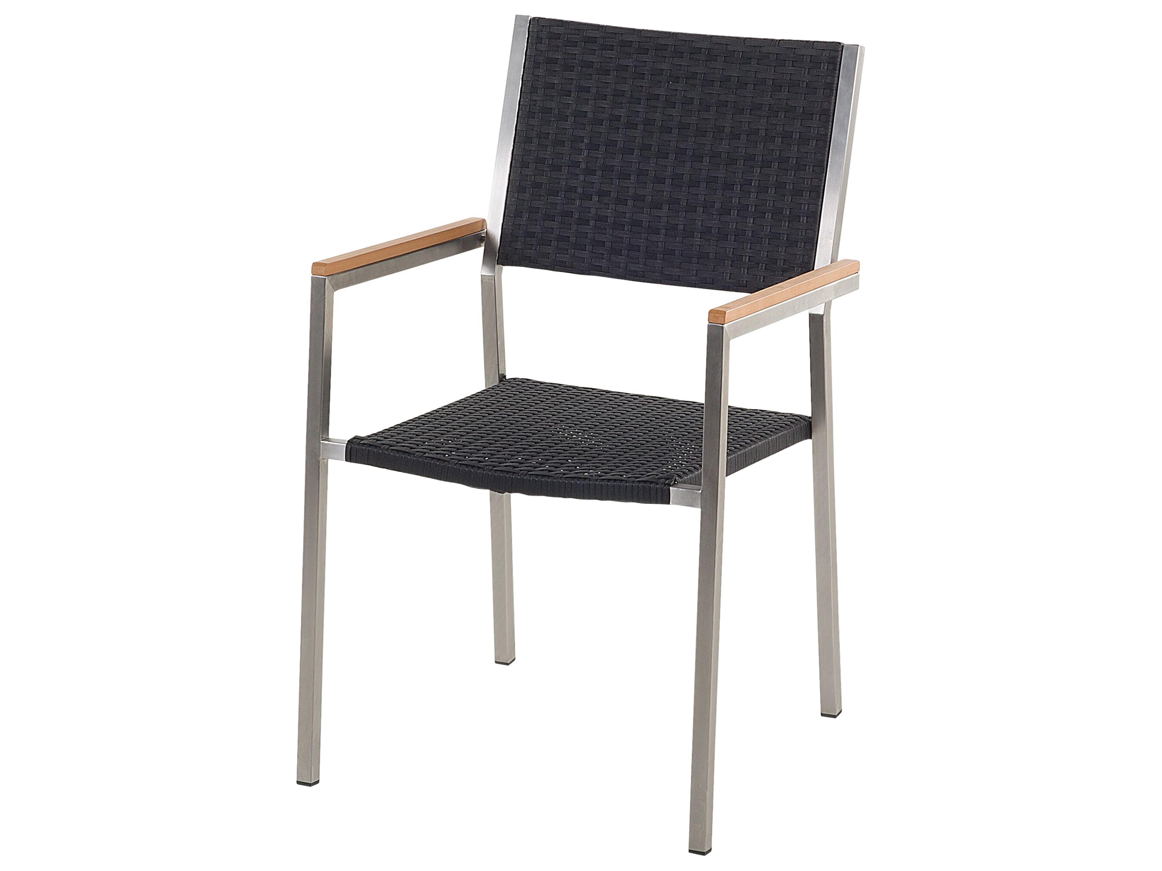 Tuinset 4-zits MALETTO/GROSSETO PE rotan Zwart